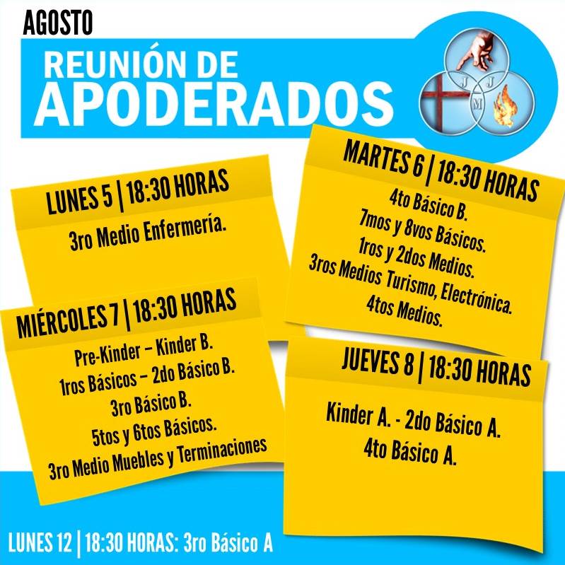 REUNIÓN DE APODERADOS.