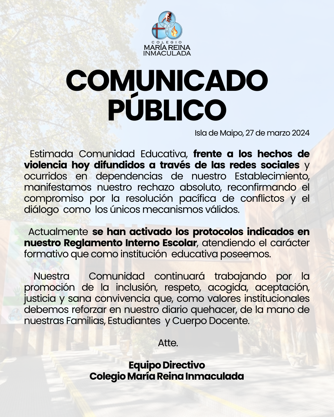 COMUNICADO PÚBLICO